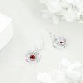 wholesale 925 Sterling Silver Red Crystal Dog Paw Drop Earrings for Women 3D Animal  Idea-0-1