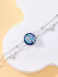 TOUPOP 925 Sterling Silver Layered Turtle Ankle Bracelet Beach Ocean Jewelry-0-4