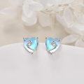 wholesale 925 Sterling Silver Opal Heart-Shaped Filigree Stud Earrings for Women - Christmas Gift Ideas-0-2