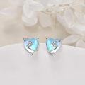 wholesale 925 Sterling Silver Opal Heart-Shaped Filigree Stud Earrings for Women - Christmas Gift Ideas-0-2