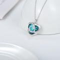 TOUPOP 925 Sterling Silver Crystal Moon Star Heart Necklace-0-5