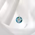 TOUPOP Sterling Silver Crystal Dog Cat Paw Print Necklace Gift-0-5