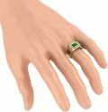 wholesale 925 Sterling Silver Men's Black Onyx And Zircon Octagonal Ring-0-2