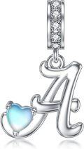 wholesale 925 Sterling Silver Blue Heart & Initial Charm Pendant Necklace Gift Set-0-0