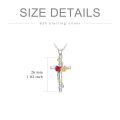 wholesale 925 Sterling Silver Cross with Ladybug and Sunflower Charm Pendant Necklace-0-2