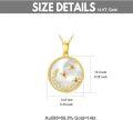 wholesale 14K Gold Star and Crescent Moon Mother of Pearl Pendant Necklace for Women-0-5