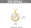 wholesale 14k Gold Crescent Moon And Stars Pendant With Mother Of Pearl And Purple Gemstones-0-5