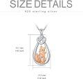 wholesale 925 Sterling Silver 3D Rose Gold Plated Fox Pendant Necklace for Men & Women-0-3