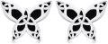 wholesale 925 Sterling Silver Celtic Knot Black Enamel Butterfly Stud Earrings for Women-0-0