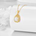 wholesale 14K Gold White Opal Tree Of Life Pendant Necklaces For Women s-0-2