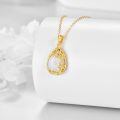 wholesale 14K Gold White Opal Tree Of Life Pendant Necklaces For Women s-0-2