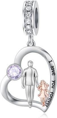 wholesale 925 Sterling Silver Family Love Charm Bracelet for Daughter Mother Lover - Birthday Valentine's Day Gifts-02-06-June