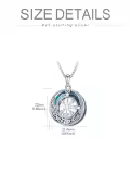 TOUPOP Sterling Silver Viking Compass Necklace Celtic Knot Jewelry-0-3