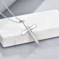 wholesale 925 Sterling Silver Origami Cross Pendant Necklace - Religious  for Women & Men-0-3