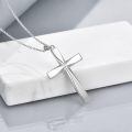 wholesale 925 Sterling Silver Origami Cross Pendant Necklace - Religious  for Women & Men-0-3