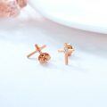 wholesale 14k Gold Cross Moissanite Stud Earrings For Women-0-2