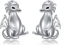 wholesale 925 Sterling Silver Dragon Stud Earrings - Halloween  Ideas-Dragon