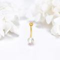 wholesale  14K Gold Cubic Zirconia Hypoallergenic Belly Button Rings for Women -0-3