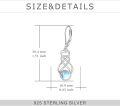 wholesale 925 Sterling Silver Moonstone Heart Knot Filigree Leverback Dangle Earrings for Women-0-3
