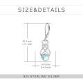 wholesale 925 Sterling Silver Moonstone Heart Knot Filigree Leverback Dangle Earrings for Women-0-3