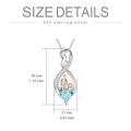 wholesale 925 Sterling Silver Birthstone Infinity Heart Pendant Father Daughter Gift-0-3