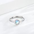 wholesale 925 Sterling Silver Moonstone Celtic Knot Open Band Ring - Elegant  for Her-0-2