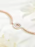TOUPOP Sterling Silver Created Opal Sister Bangle Bracelet-0-2