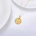 TOUPOP 14K Yellow Gold Compass Pendant Necklace For Women Gift-0-4