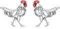 wholesale 925 Sterling Silver Rooster Stud Earrings - Hypoallergenic  for Women-0-0