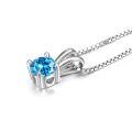 wholesale 925 Sterling Silver Pendant Necklace Wholesale With Green Gemstone And Chain-0-2