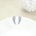 wholesale 925 Sterling Silver Wing Stud Earrings with Musical Notes for Women and Girls-0-2