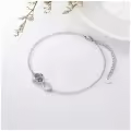 TOUPOP Sterling Silver Purple Crystal Infinity Bracelet For Women-0-3