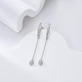 wholesale 925 Sterling Silver Turquoise Sun & Moon Threader Dangle Earrings-0-2