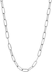 wholesale Sterling Silver Gold Plated Paperclip Chain Necklace 18 26 -18 Inch White Gold Plated-3mm