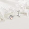 wholesale 925 Sterling Silver Heart Angel Girl Stud Earrings Gift for Women-0-3