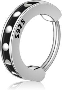 wholesale S925 Sterling Silver Polka Dot Nose Ring Hoop for Women Men Body Jewelry 18G/20G-B-Moon Phase\/20G