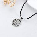 wholesale 925 Sterling Silver Compass Pendant with Celtic Knot Design and Leather Cord for Men Women  48x36mm-0-1