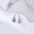 wholesale 925 Sterling Silver Moss Agate Teardrop Dangle Earrings for Women Gemstone Drop  Ideas-0-4