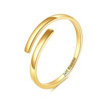 wholesale 14K Gold Just Breathe Inspirational Adjustable Ring - Birthday Gift for Women-Just Breathe
