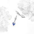 wholesale 925 Sterling Silver Purple Blue Fire Phoenix Drop Earrings Gift for Her-0-3