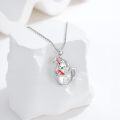 wholesale 925 Sterling Silver Bunny in Mug Pendant Necklace for Girls' Gifts-0-1