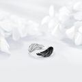 wholesale 925 Sterling Silver Black And White Angel Wings Rings Wholesale For Women And Girls-0-2