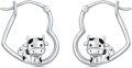wholesale 925 Sterling Silver Cow Stud Hoop Earrings for Women s-0-0