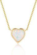 wholesale 14K Solid Gold Opal October Birthstone Necklace for Mom Women Birthday Mothers Day Gifts-0-0