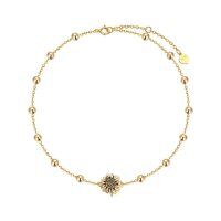 TOUPOP 14K Gold Sunflower Anklet Bracelet For Women, You Are My Sunshine Gift-undefined