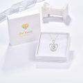 wholesale 925 Sterling Silver CZ Infinity Heart Pendant Necklace for Women-0-4