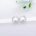 wholesale 925 Sterling Silver Elephant Hoop Earrings with Hearts and Love Knots Gift for Women Girls-0-2