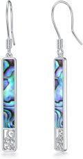 wholesale 925 Sterling Silver Abalone Shell Celtic Knot Swirl Dragonfly Drop Earrings-0-0