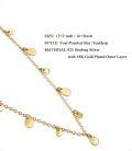 wholesale 18K Gold Plated Sterling Silver Dainty Disc Chain Choker Necklace for Women-0-10