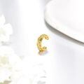 wholesale 14k Gold Sunflower Clip Earrings Floral Leaf Adjustable Ear Cuff For Women-0-3